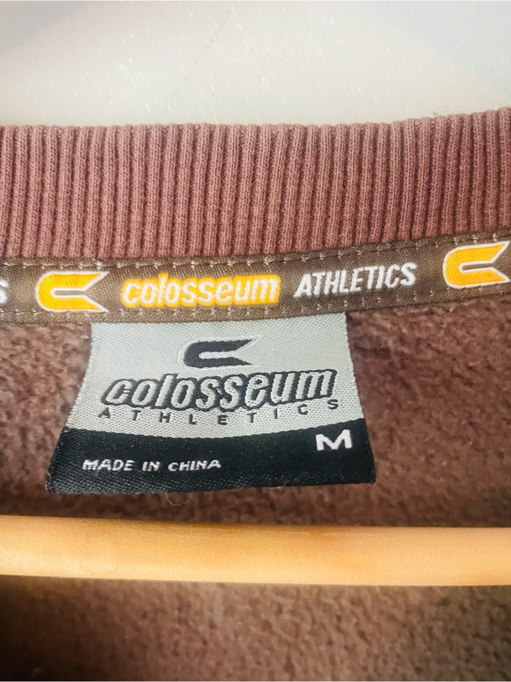 Vintage Wyoming Brown Crewneck Sweatshirt with Yellow Logo - Picture 5 of 8